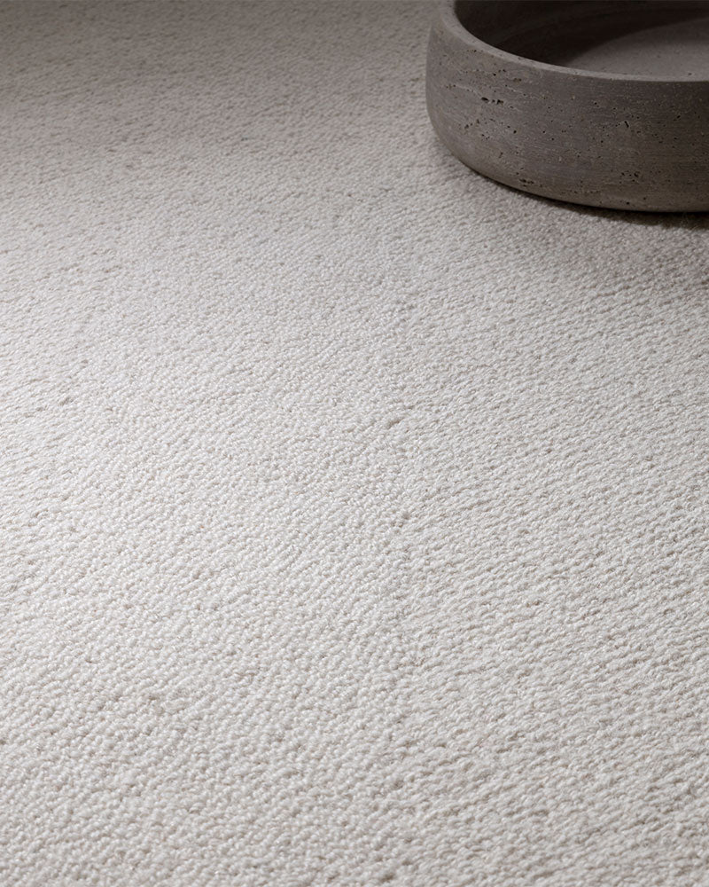 THEODORE CHEVRON IVORY TEXTURED WOOL LOOP RUG
