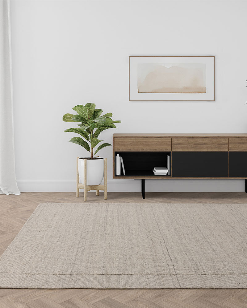 LARSON IVORY WOOL LOOP RUG