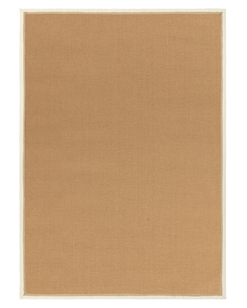 BORDO SISAL HERRINGBONE WITH LINEN / CREAM BORDER RUG