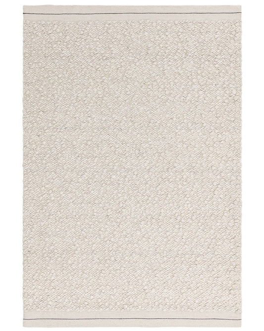 ELM IVORY CHUNKY BOUCLE TEXTURED WOOL MIX RUG