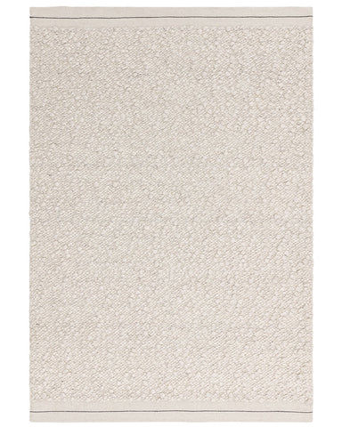 ELM IVORY CHUNKY BOUCLE TEXTURED WOOL MIX RUG