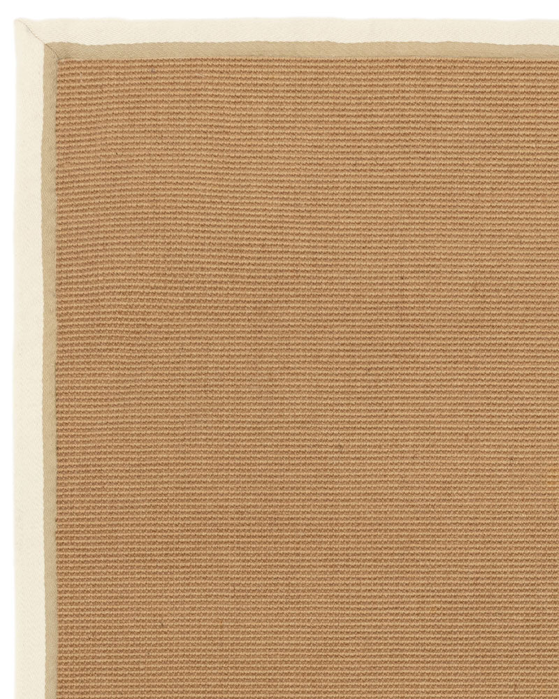 BORDO SISAL HERRINGBONE WITH LINEN / CREAM BORDER RUG