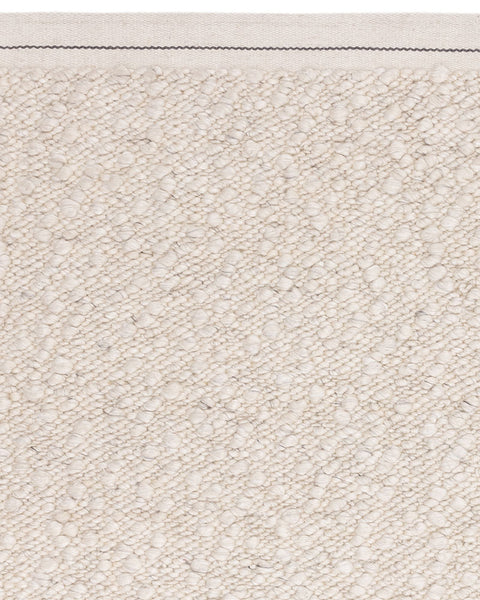 ELM IVORY CHUNKY BOUCLE TEXTURED WOOL MIX RUG