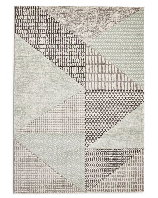 CATHERINE LANSFIELD LARSSON GEO SAGE GREEN / GREY RUG