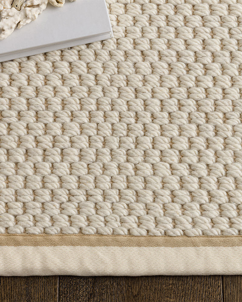 KORRA WOOL & JUTE DOUBLE LOOP WITH CREAM BORDER RUNNER
