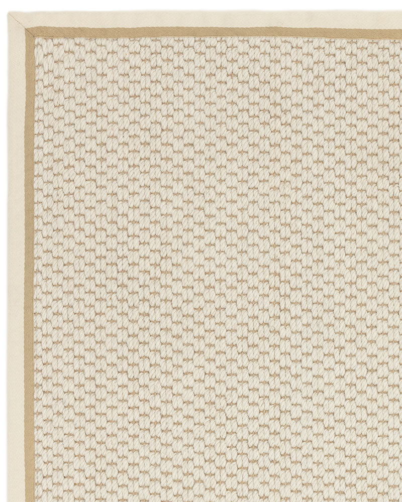 KORRA WOOL & JUTE DOUBLE LOOP WITH CREAM BORDER RUNNER