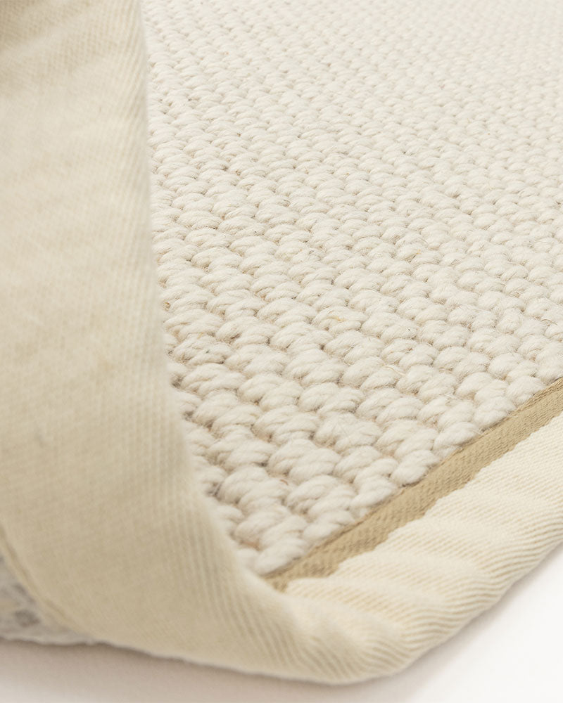 KORRA WOOL & JUTE DOUBLE LOOP WITH CREAM BORDER RUNNER