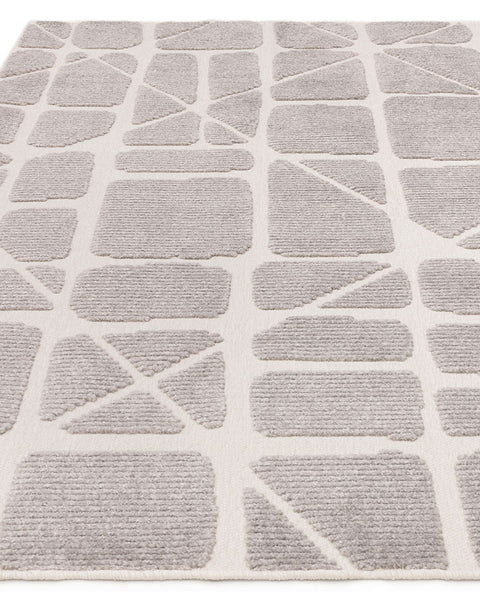 FREJA METHOD GREY WASHABLE TEXTURED RUG