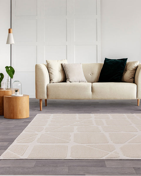 FREJA METHOD IVORY WASHABLE TEXTURED RUG