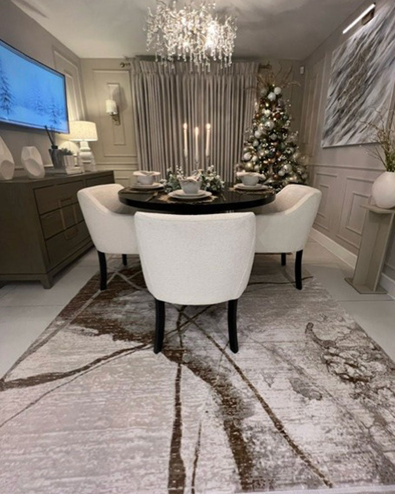 MIRAGE MR26 CREAM BEIGE GOLD MODERN ABSTRACT METALLIC RUG – iloverugs.co.uk