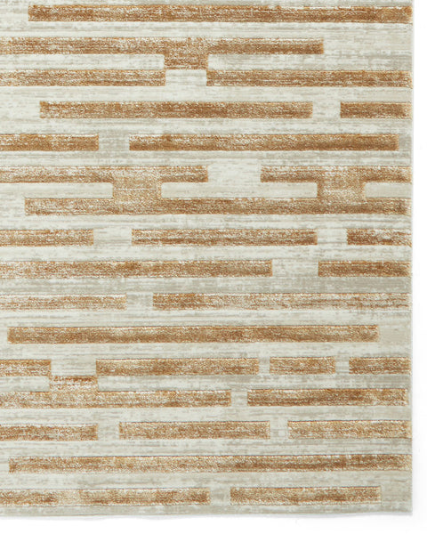 MIRAGE MR16 BEIGE MODERN ABSTRACT METALLIC RUG