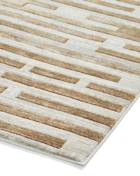 MIRAGE MR16 BEIGE MODERN ABSTRACT METALLIC RUG