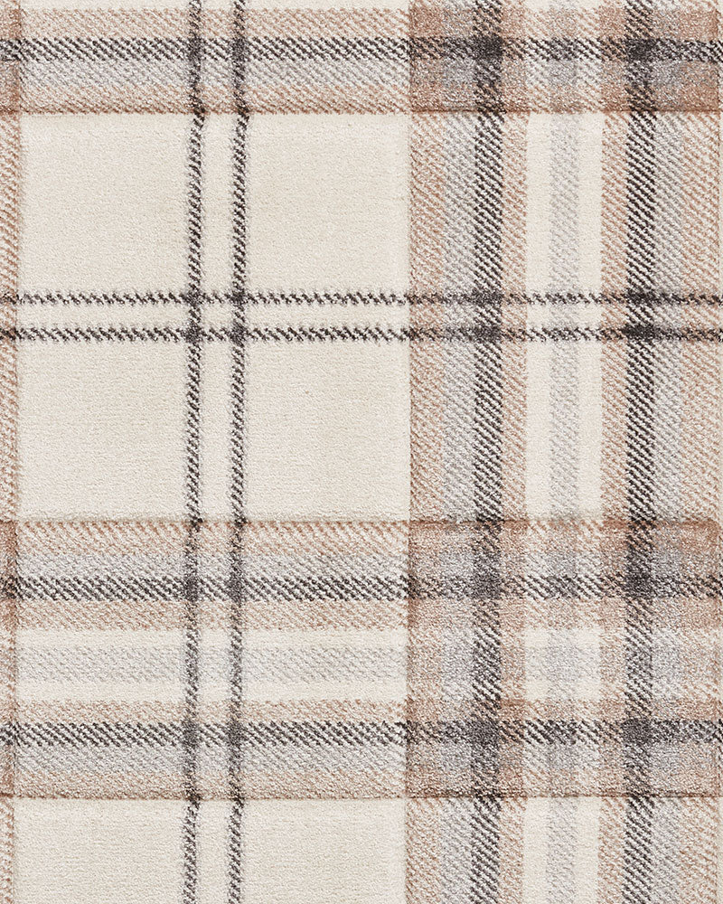 CATHERINE LANSFIELD KELSO NATURAL CHECK TARTAN RUG