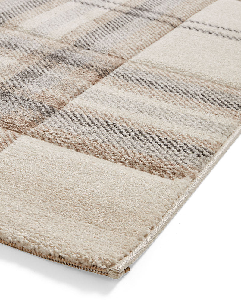 CATHERINE LANSFIELD KELSO NATURAL CHECK TARTAN RUG