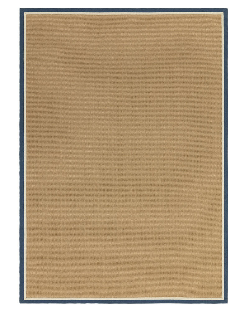 BORDO SISAL BOUCLE WITH NAVY / CREAM BORDER RUG