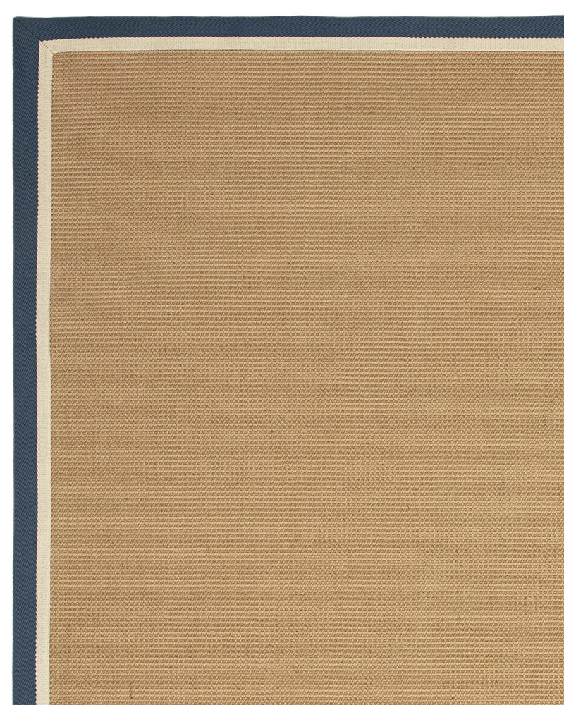 BORDO SISAL BOUCLE WITH NAVY / CREAM BORDER RUG