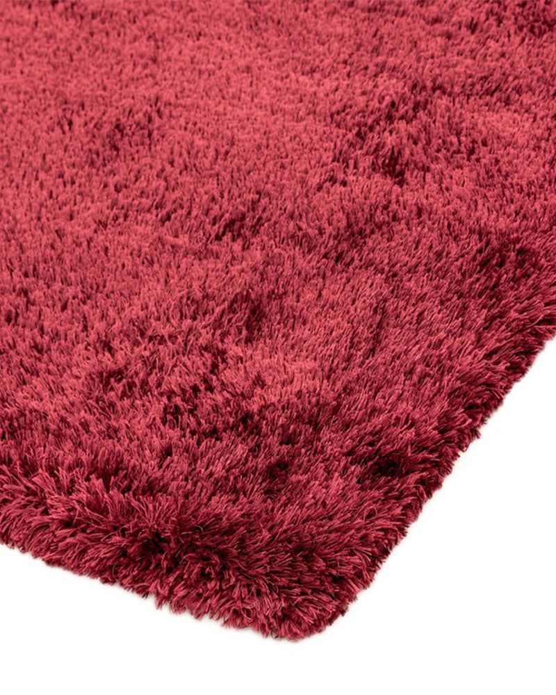 NIMBUS RUBY RED GLOSSY SHAGGY RUG