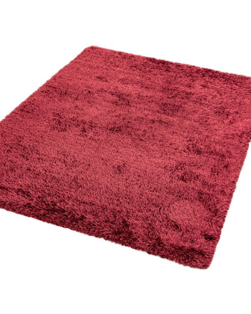 NIMBUS RUBY RED GLOSSY SHAGGY RUG
