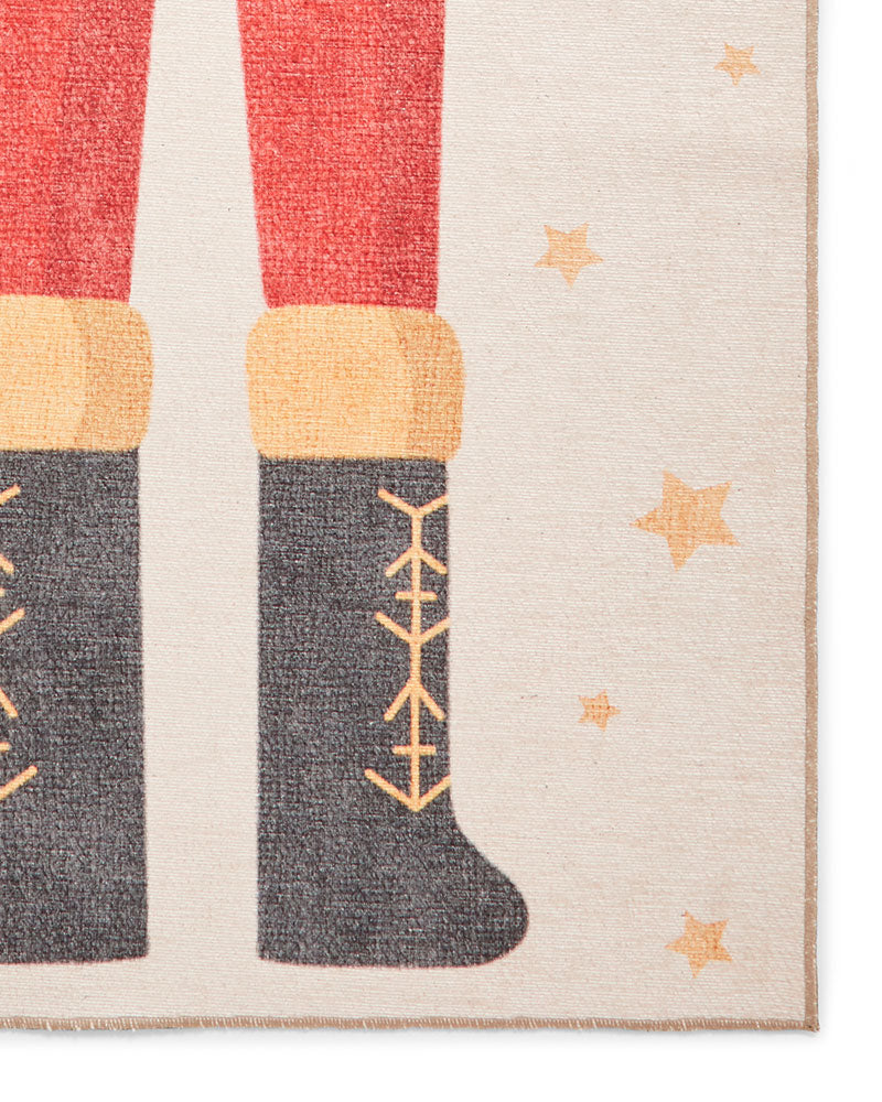 CHRISTMAS WASHABLE NUTCRACKER RUNNER & MAT SET