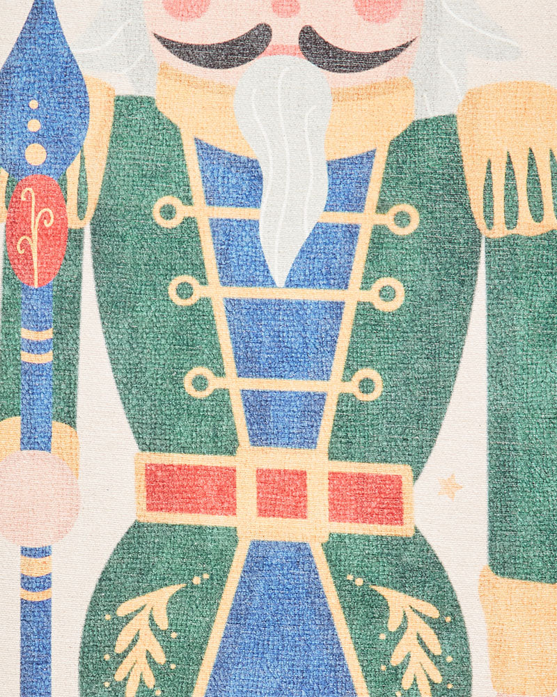 CHRISTMAS WASHABLE NUTCRACKER RUNNER & MAT SET