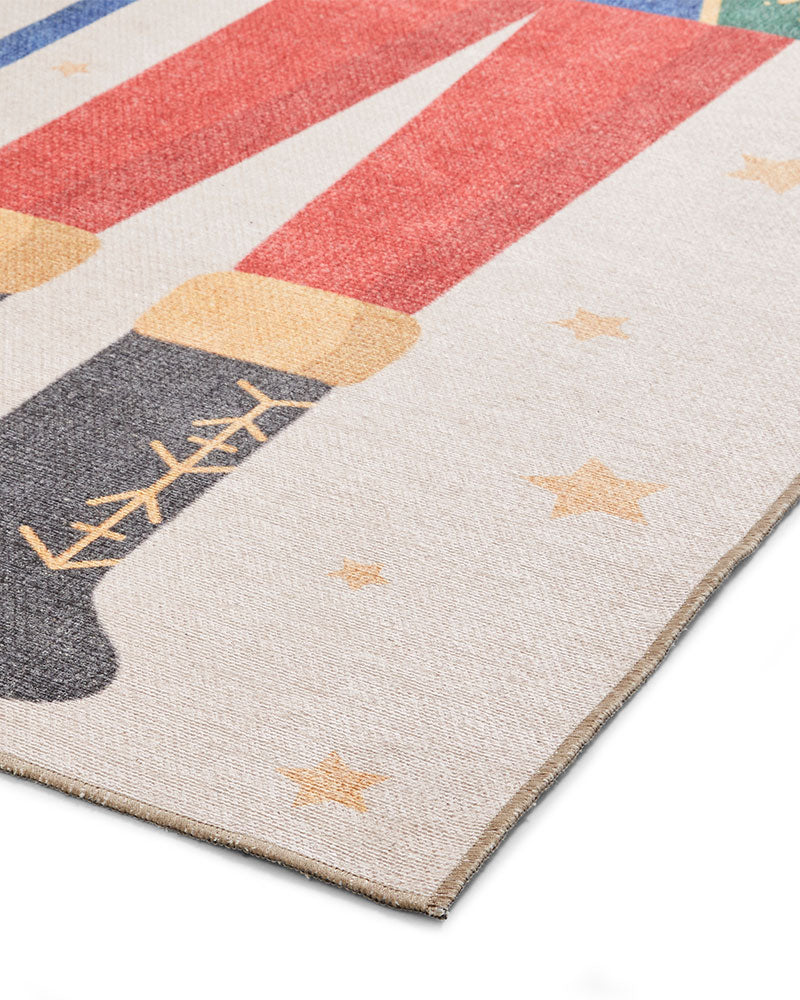 CHRISTMAS WASHABLE NUTCRACKER RUNNER & MAT SET