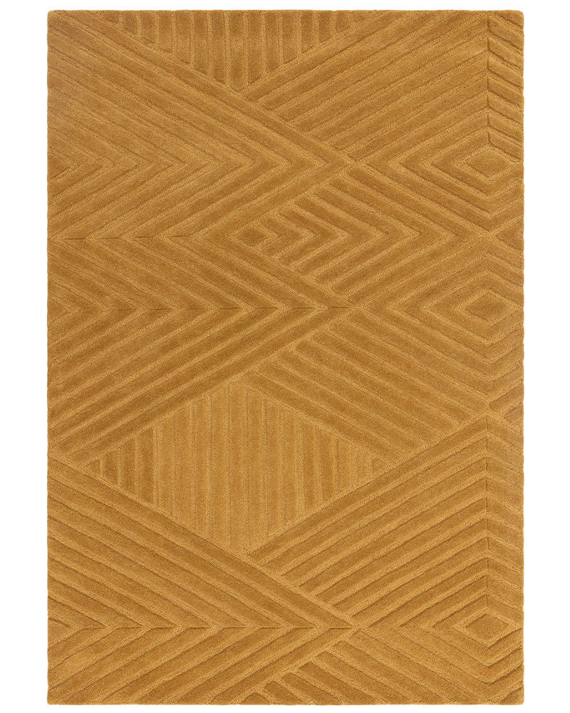 HAGUE OCHRE HAND TUFTED 100% WOOL RUG