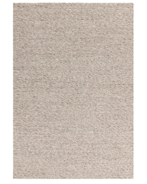 ZANDER OYSTER CHUNKY TEXTURED WOOL MIX RUG NATURAL