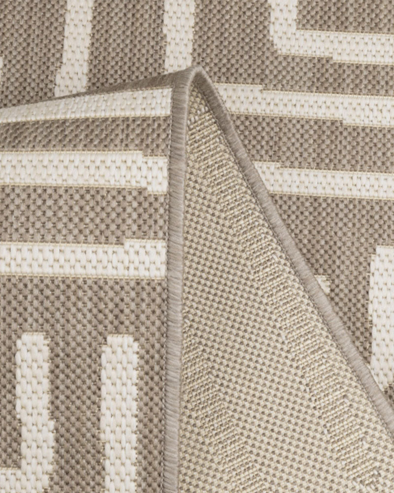 NEUTRAL PATCHES TAUPE INDOOR / OUTDOOR FLATWEAVE RUG