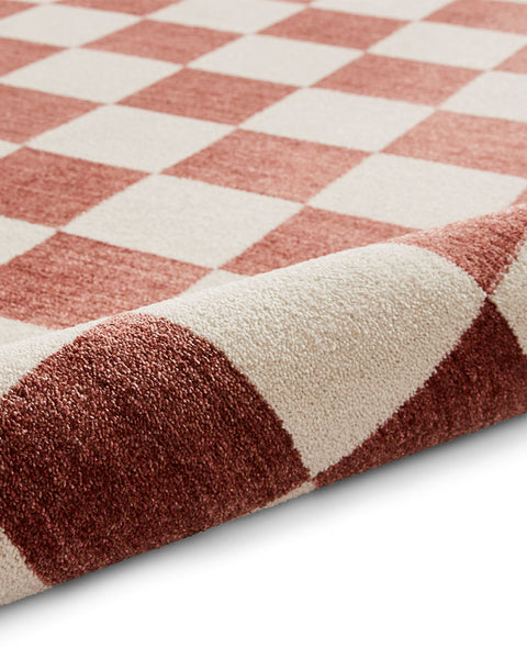 BALTIMORE PLUM 66618 MODERN CHECKERBOARD RUG