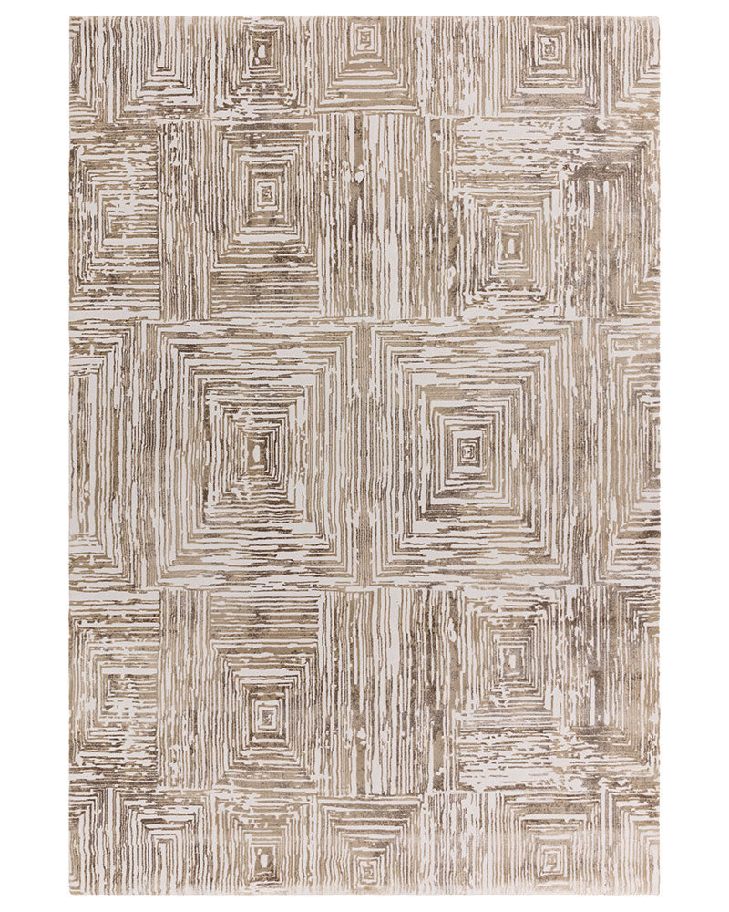 KUZA PORTRAIT BEIGE NEUTRAL GEOMETRIC RUG