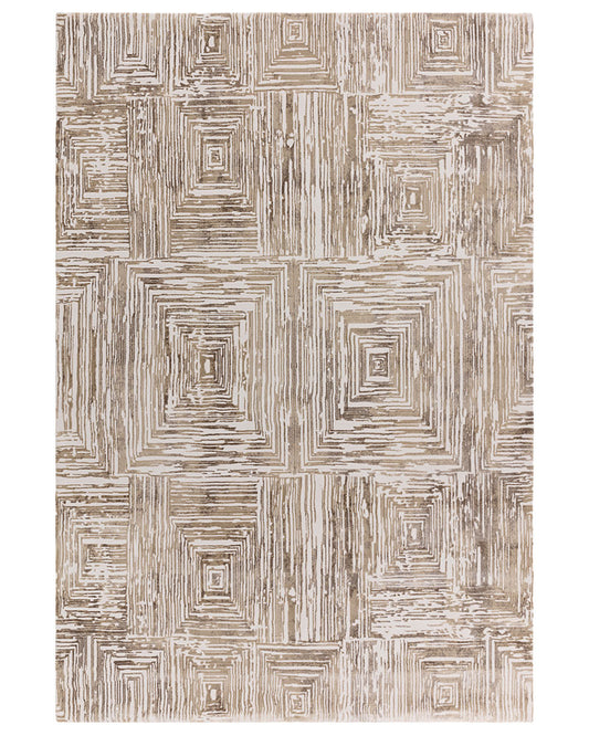 KUZA PORTRAIT BEIGE NEUTRAL GEOMETRIC RUG