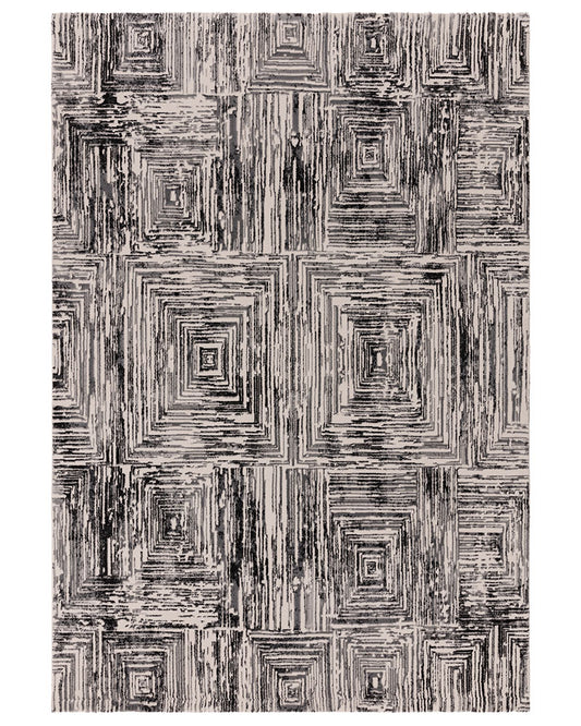 KUZA PORTRAIT GREY GEOMETRIC RUG