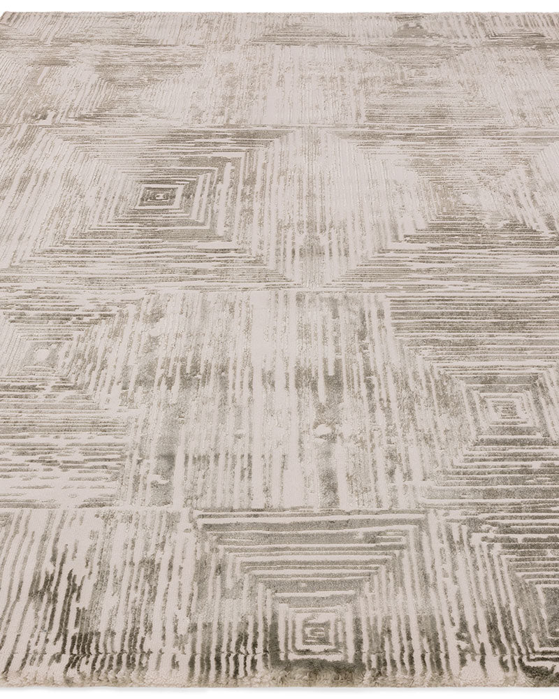 KUZA PORTRAIT KHAKI GREEN GEOMETRIC RUG