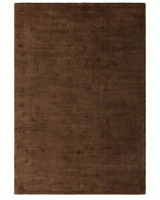 ROWAN PLAIN FINE LOOP CHOCOLATE BROWN RUG