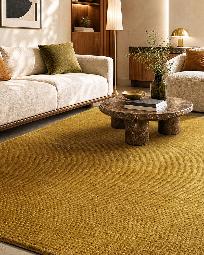 ROWAN PLAIN FINE LOOP GOLD RUG