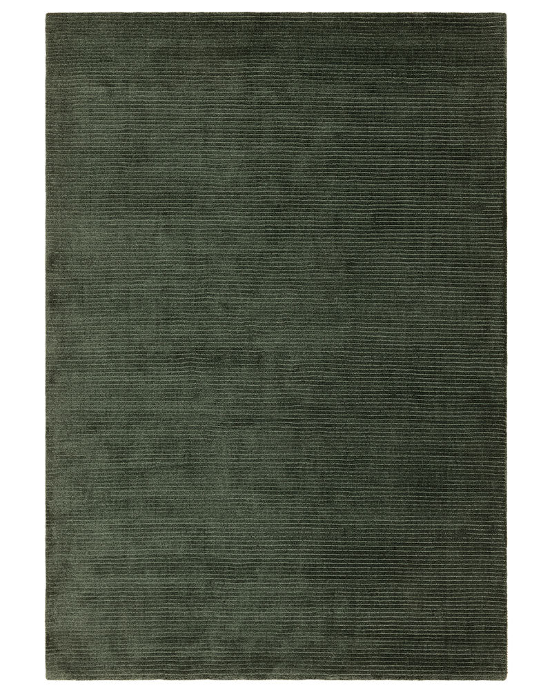 ROWAN PLAIN FINE LOOP EMERALD GREEN RUG