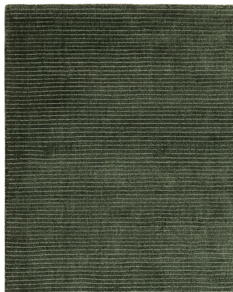 ROWAN PLAIN FINE LOOP EMERALD GREEN RUG