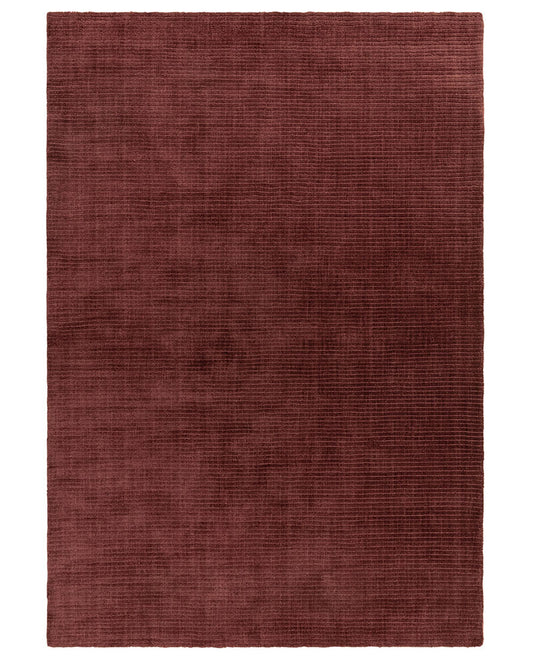 ROWAN PLAIN FINE LOOP MAROON BURGUNDY RUG