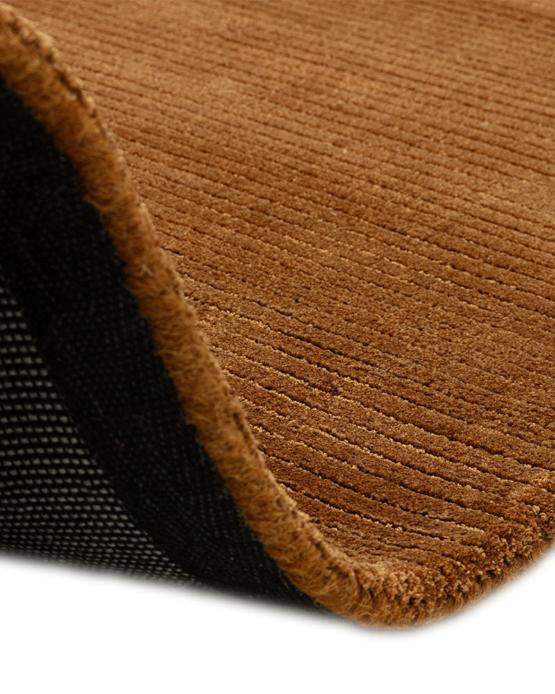 ROWAN PLAIN FINE LOOP TERRACOTTA ORANGE RUG