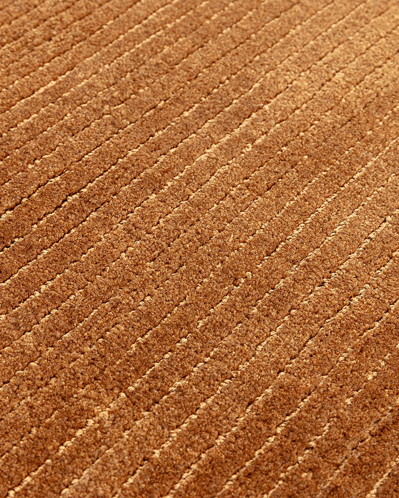 ROWAN PLAIN FINE LOOP TERRACOTTA ORANGE RUG