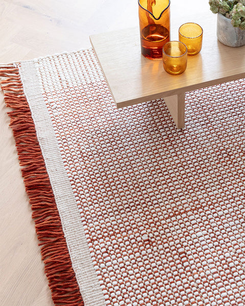 AVALON RUST WOOL FLATWEAVE RUG