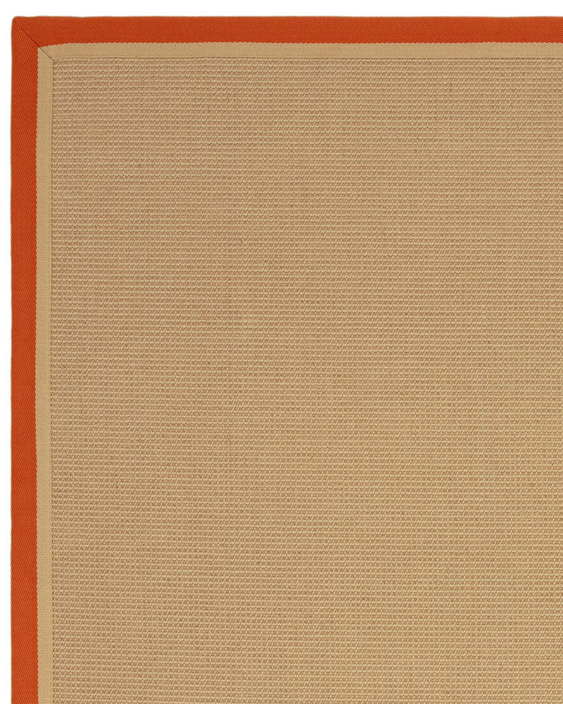 BORDO SISAL BOUCLE WITH RUST / LINEN BORDER RUG