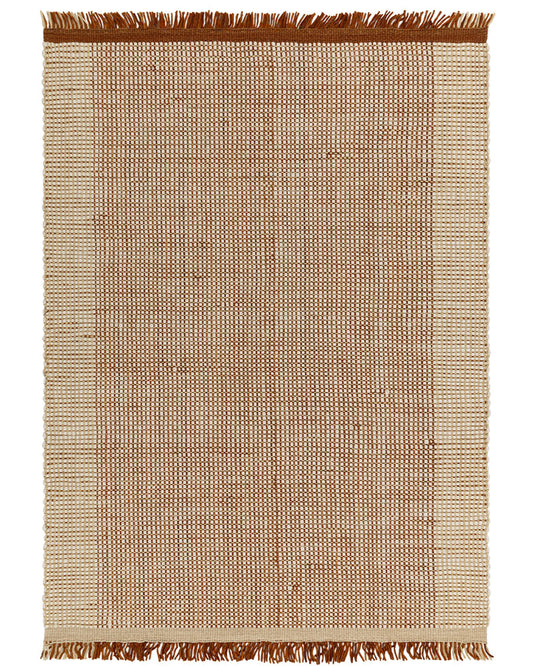 AVALON RUST WOOL FLATWEAVE RUG