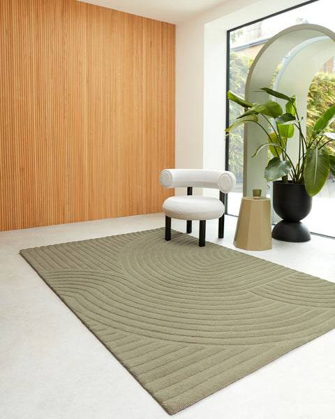 HAGUE SAGE GREEN HAND TUFTED 100% WOOL RUG