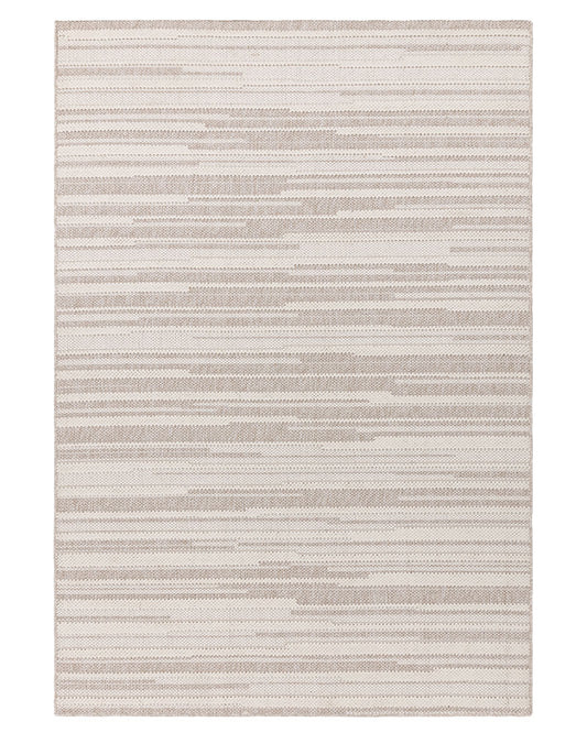 CAMBER STRIPE SAND BEIGE MODERN LINEAR FLATWEAVE RUG