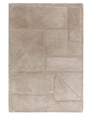 HORIZON SAND MODERN GEOMETRIC TEXTURED RUG