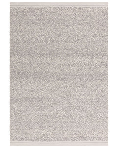 ELM SILVER GREY CHUNKY BOUCLE TEXTURED WOOL MIX RUG