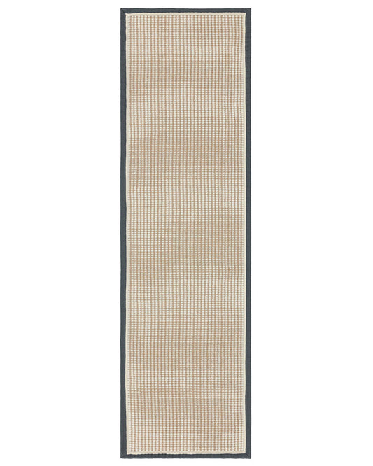 KORRA WOOL & JUTE SINGLE LOOP WITH SLATE GREY BORDER RUNNER