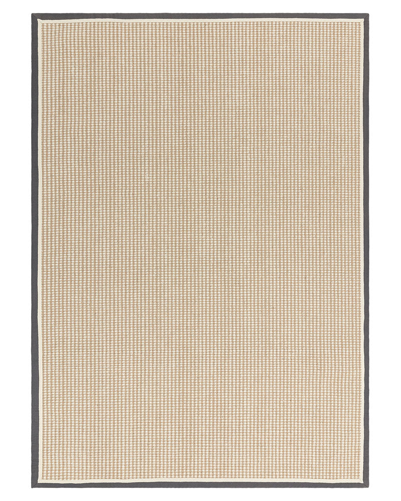 KORRA WOOL & JUTE SINGLE LOOP WITH SLATE GREY BORDER RUG