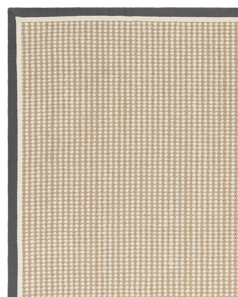 KORRA WOOL & JUTE SINGLE LOOP WITH SLATE GREY BORDER RUNNER